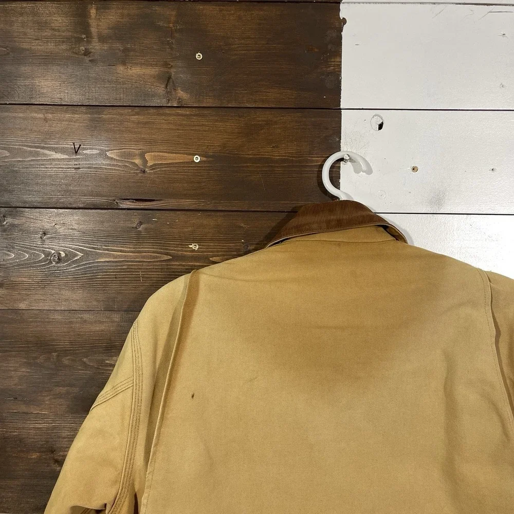 Vtg Carhartt 6BLJ Detroit Workwear Jacket Brown Size 44 Duck Canvas USA